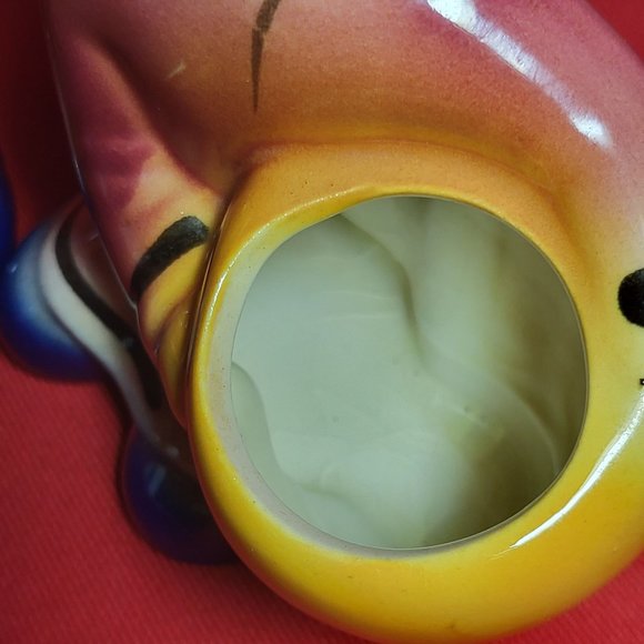 Vintage Planters Toothpick Holder Chinoiserie Chic Pottery Asian Oriental Figur - Picture 10 of 14